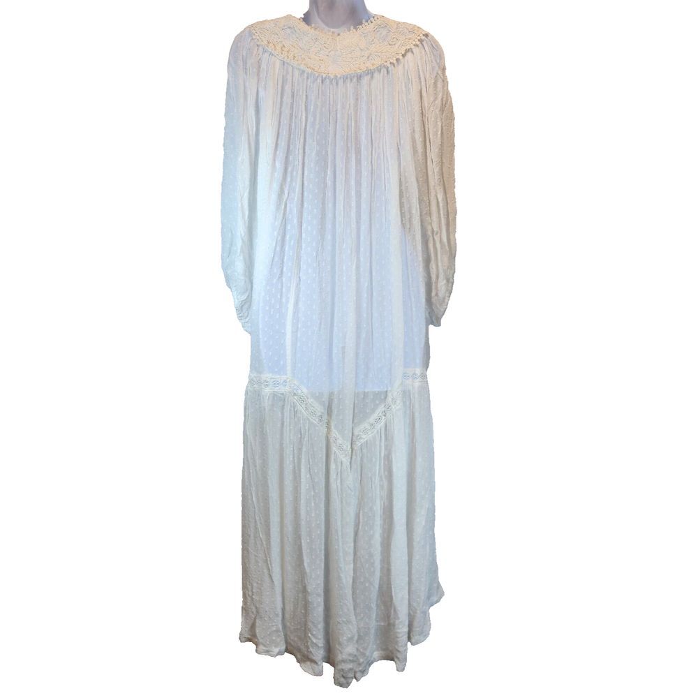 Free People Women Intimately Our Spring Fling Robe Size M Semi Sheer Dainty Sexy - Picture 6 of 11